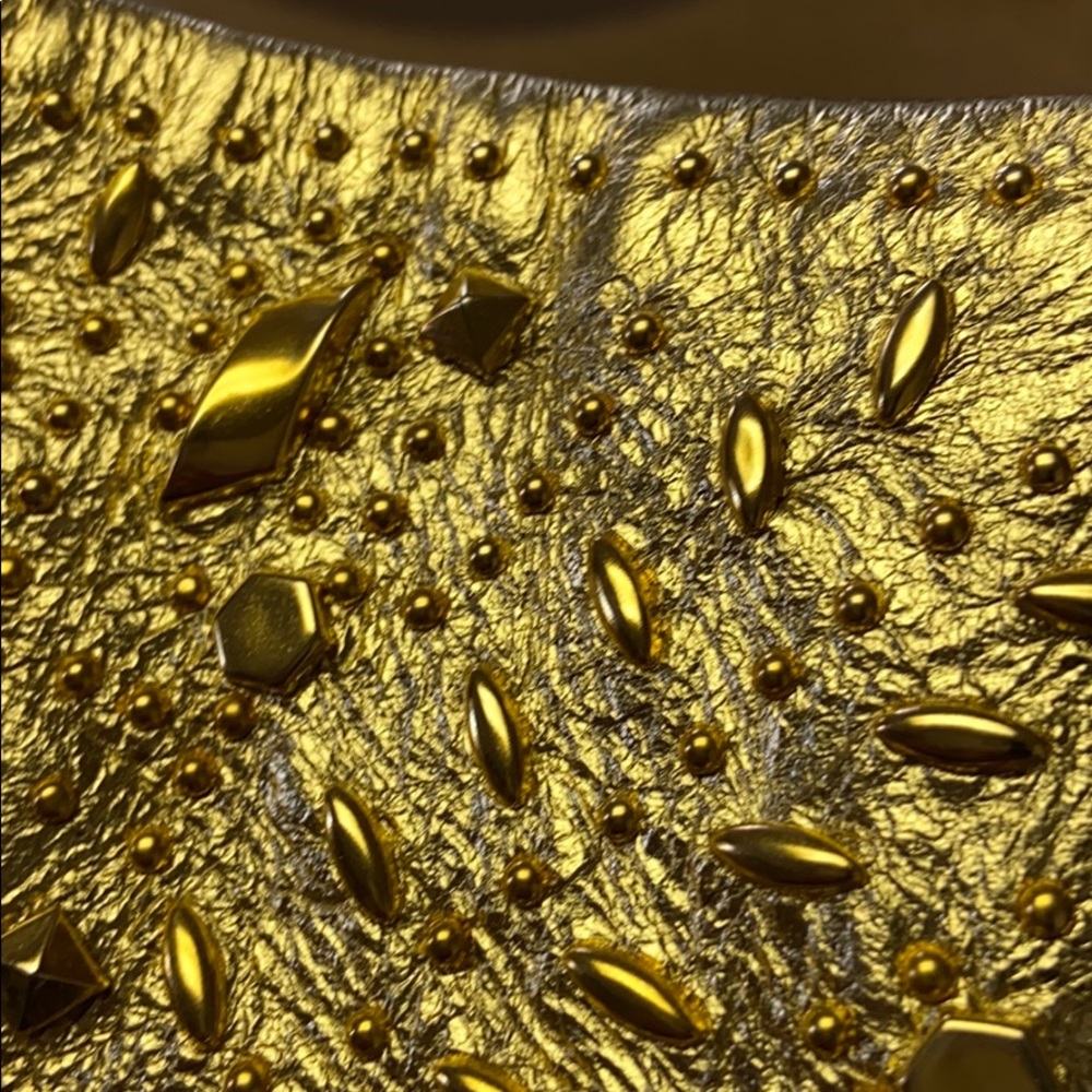 109. Fantasy Collection Vintage Moto Studded Boots sz 7 - Picture 7 of 14